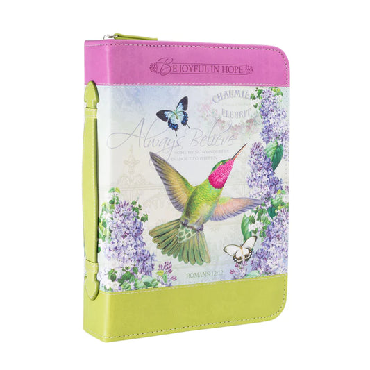 DIVINITY BOUTIQUE DIVINE DETAILS: BIBLE COVER - HUMMINGBIRD - ROMANS 12:12