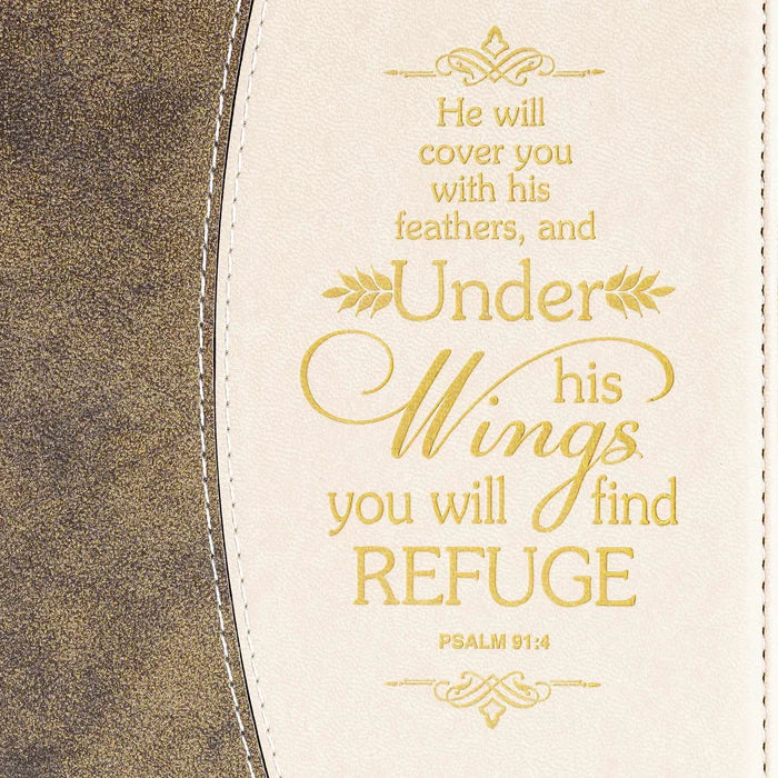 DIVINITY BOUTIQUE DIVINE DETAILS: JOURNAL GOLD FLECKED BROWN PSALM 91: 4 SKU: 27438