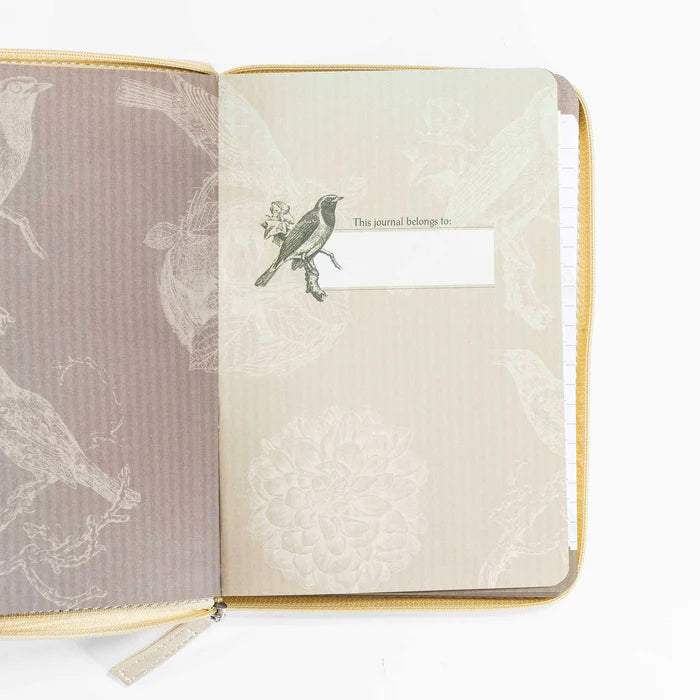 DIVINITY BOUTIQUE DIVINE DETAILS: JOURNAL GOLD FLECKED BROWN PSALM 91: 4 SKU: 27438