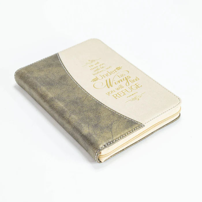 DIVINITY BOUTIQUE DIVINE DETAILS: JOURNAL GOLD FLECKED BROWN PSALM 91: 4 SKU: 27438