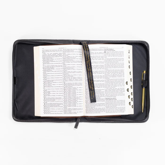 DIVINE DETAILS: BIBLE COVER - BLACK CROSSES