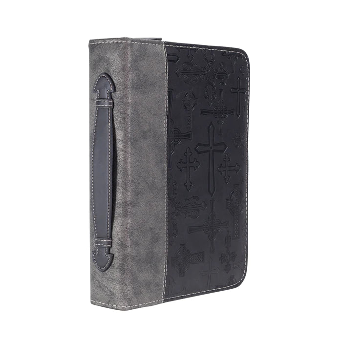 DIVINE DETAILS: BIBLE COVER - BLACK CROSSES