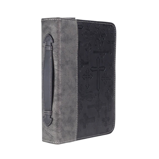 DIVINE DETAILS: BIBLE COVER - BLACK CROSSES