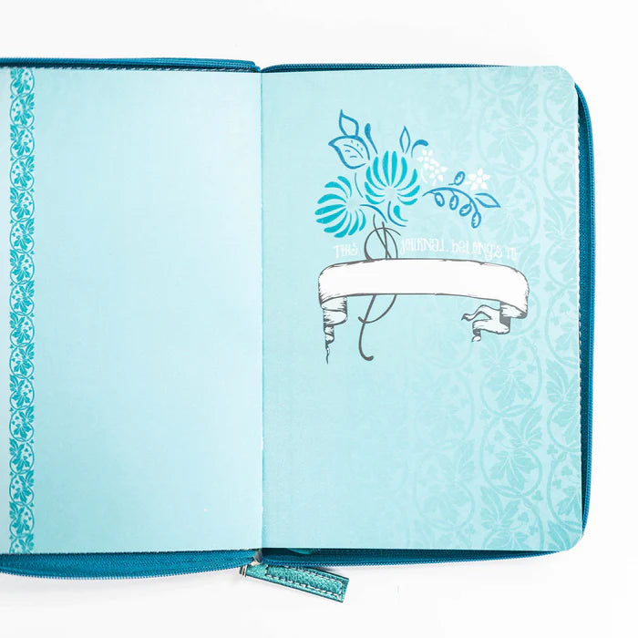DIVINITY BOUTIQUE BIBLE JOURNAL - TEAL FLORAL, 1 COR. 16:14 SKU: 28333
