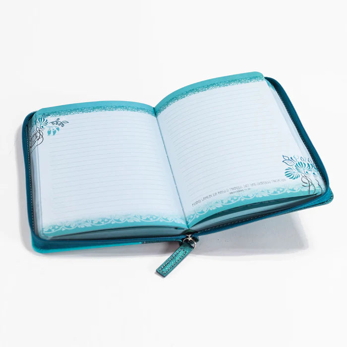 DIVINITY BOUTIQUE BIBLE JOURNAL - TEAL FLORAL, 1 COR. 16:14 SKU: 28333