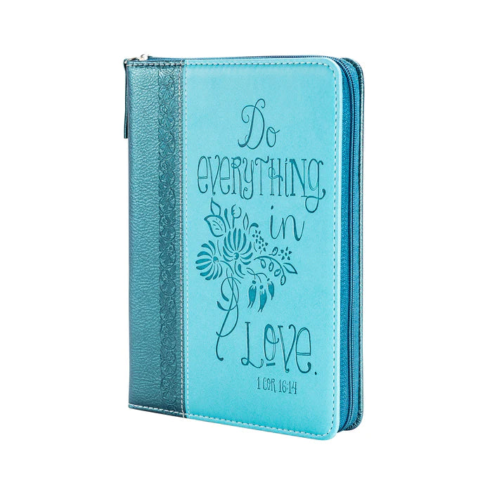 DIVINITY BOUTIQUE BIBLE JOURNAL - TEAL FLORAL, 1 COR. 16:14 SKU: 28333
