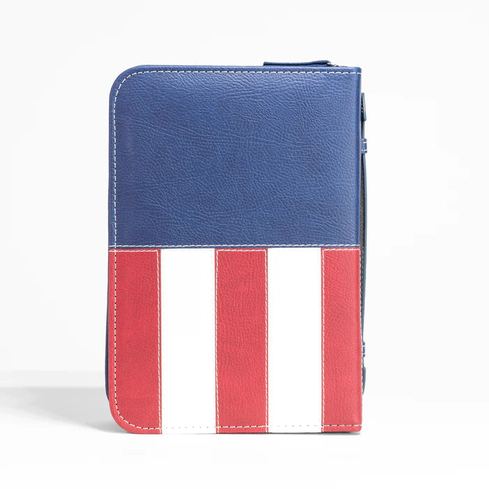DIVINE DETAILS: BIBLE COVER: US FLAG STAND FIRM - 1 CORINTHIANS 15:58