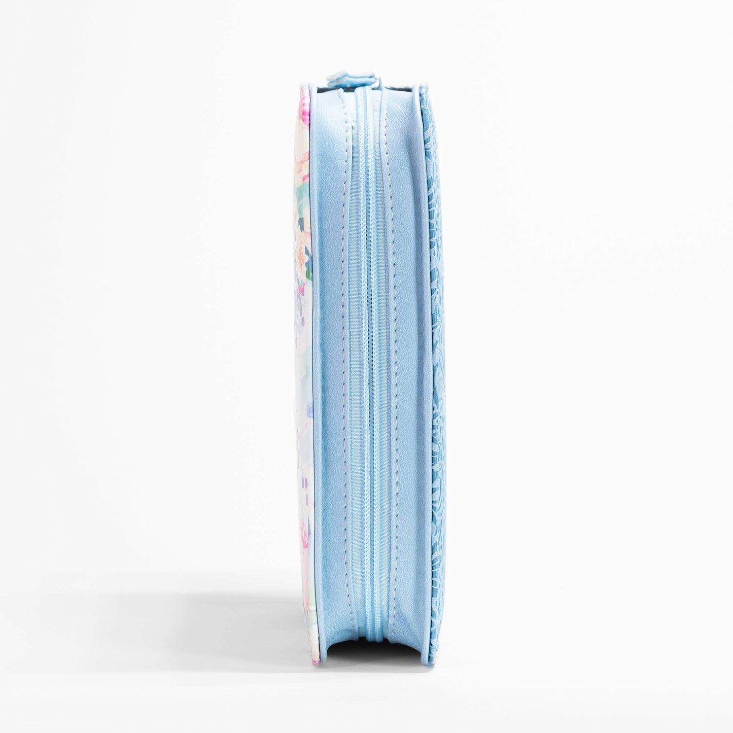 Bible Cover - Blue Floral Love into Hearts, Romans 5:5