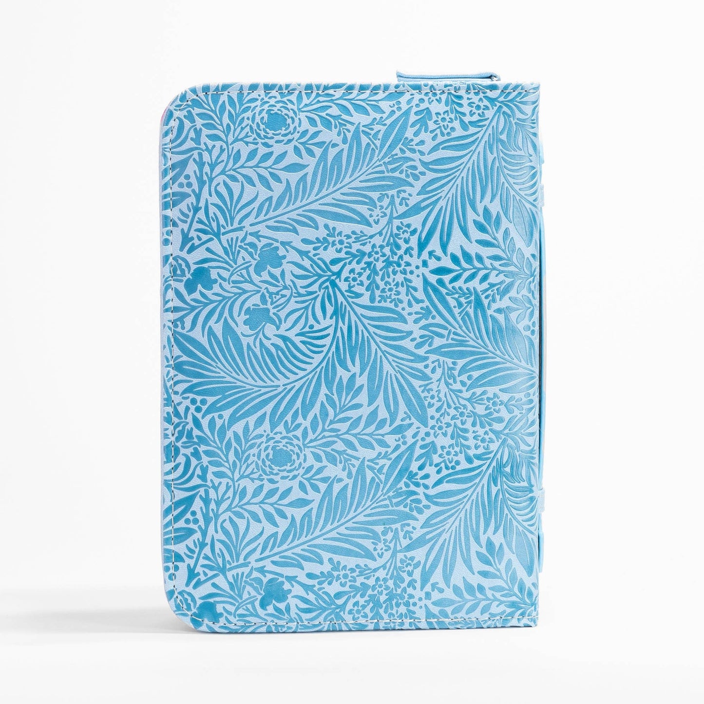 Bible Cover - Blue Floral Love into Hearts, Romans 5:5