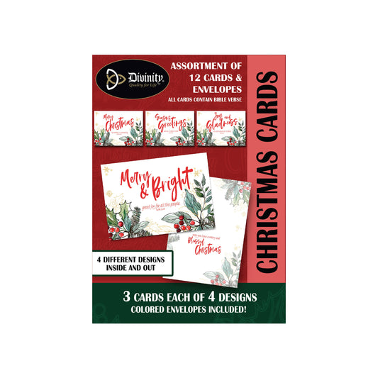 Boxed Christmas Cards: Holly Merry Christmas
