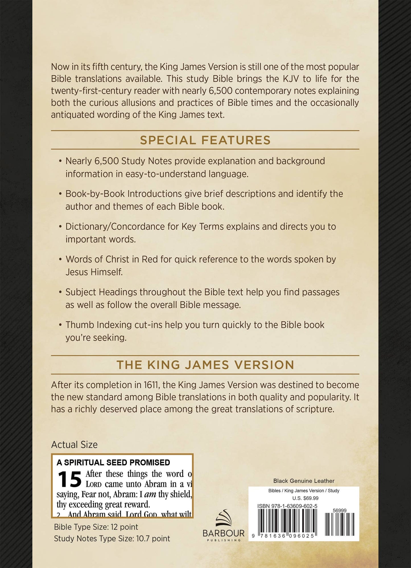 The KJV Study Bible, Large Print [Black Genuine Leather]