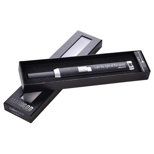 DIVINITY BOUTIQUE MAN OF GOD: BLACK USB ARC LIGHTER SKU: 28515