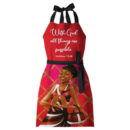 Red and Black Apron